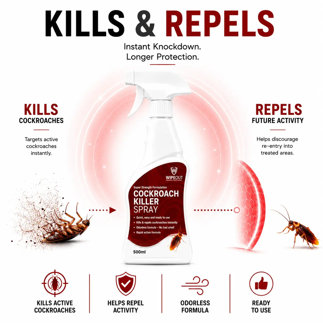 WIPEOUT Cockroach Killer Spray